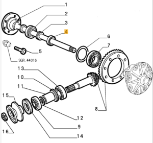 60517175 / 60517173 / 105641733200 Alfa Romeo 105/115 Seal Ring Rear Drive Shaft