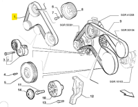 55194752 / 71719644 Fiat Doblo & Palio & Strada Keilrippenriemen L=1050