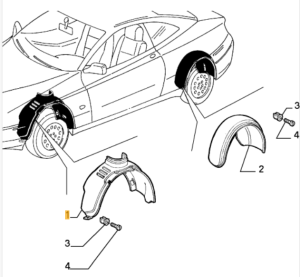 60615312 Alfa Romeo GTV Spider 916 (95-98) Radhausschale vorne links