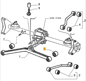 60501915 Alfa Romeo 33 & Alfasud Lagerbuchse Hinterachsenaufhängung