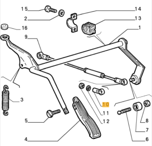 60517034 Alfa Romeo Spider 105/115 Kugelgelenkkopf Gasgestänge (Preis je Stück)