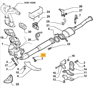 60507018 / 116080174700 Alfa Romeo & Fiat & Lancia Dichtung Auspuff