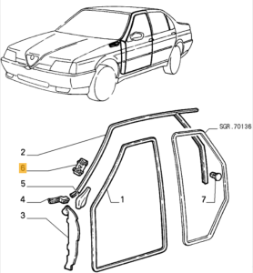 60509710 Alfa Romeo 145 & 164 Klipp Vordertür (Preis je Stück)