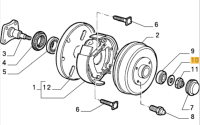 60501548 / 60515713 / 102820 Alfa Romeo 33 & 75 & Alfasud Distanzscheibe Bremse hinten (Preis je Stück)