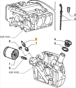 60504190 / 510621 Alfa Romeo 33 & Alfasud/Sprint & Arna Öldruckschalter