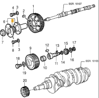60507327 / 119000326600 Alfa Romeo 75 & 164 & GTV6 116 & SZ Dichtung Nockenwellenantrieb