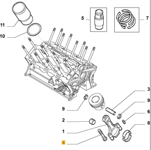 60507423 / 119020220400 Alfa Romeo & Fiat & Lancia Schraube Pleuelstange