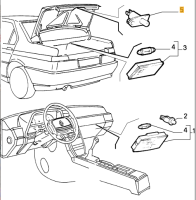 60508230 Alfa Romeo 164 Schalter Kofferraumbeleuchtung