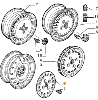 60501614 / 132318 Alfa Romeo 33 ED.88 Radkappe