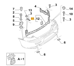 60695321 Alfa Romeo 159 Rear Bumper Support