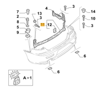 60695321 Alfa Romeo 159 Rear Bumper Support