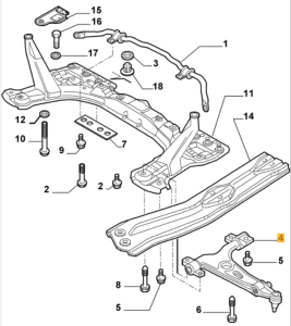 50509340 Alfa Romeo 147 & GT 937 Querlenker vorne links