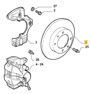 60653487 / 60658567 Alfa Romeo 156 & 147 Front Brake Disc Set (562061J Jurid)