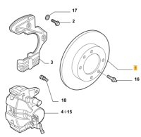 60670801 / 71769482 Alfa Romeo 147 & 156 & GTV Spider 916 Bremmscheibe vorne (305mm)