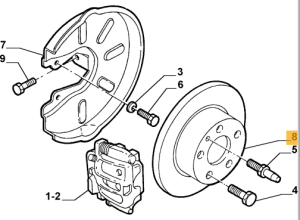 60801755 / 82434070 Alfa Romeo 164 & Fiat & Lancia Rear Brake Disc Set (561329J Jurid)