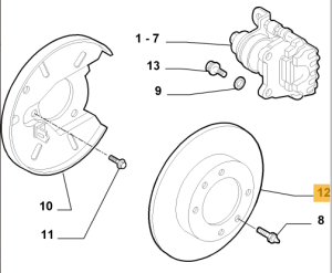 46469908 Alfa Romeo 147 & 156 & GT 937 Rear Brake Disc