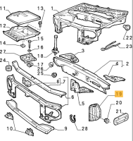 60502764 / 510900 Alfa Romeo 33 & Alfasud Karosserie Verkleidung vorne rechts