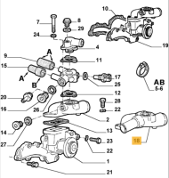 60560853 Alfa Romeo 164 Rücklauf Gehäuse Thermostat