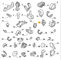 14631387 / 60806768 Alfa Romeo & Fiat & Lancia Klemmstück für Kabel und Leitungen