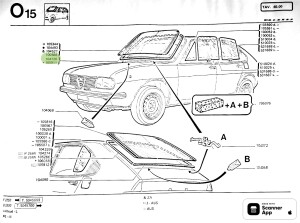 104726 Alfa Romeo Alfasud / TI Seal Gasket Wind Screen