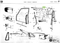 105026004800 Alfa Romeo GT Junior & GTV 105 Zierleiste Fenster innen rechts