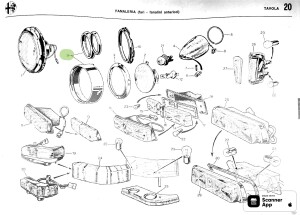 105446510010 / 60714091 Alfa Romeo GTV 105 Chromring Innenscheinwerfer