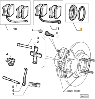 60711956 / 1051422052XX Alfa Romeo Dichtungssatz Bremssattel vorne