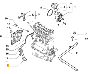 55211280 Alfa Romeo & Fiat & Lancia Saugkorb Ölpumpe