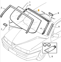 60807522 Alfa Romeo 155 (92-96) Leiste Windschutzscheibe oben