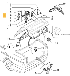 60569287 Alfa Romeo 155 Trunk Lock