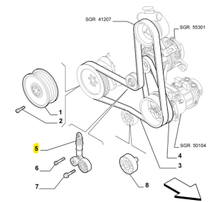 55193357 51837698 Alfa Romeo Spannrolle Keilrippenriemen