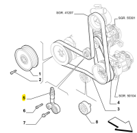 55193357 51837698 Alfa Romeo Spannrolle Keilrippenriemen