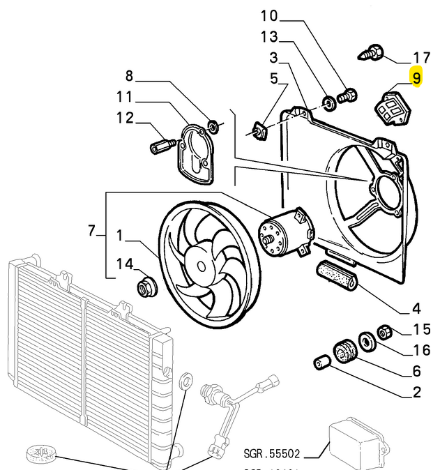 60566721 Alfa Romeo 164 Widerstand Kühlerlüfter