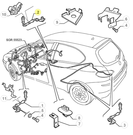 46557535 Alfa Romeo 147 ABS-Sensor vorne rechts