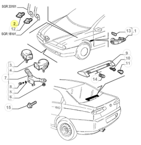 46433243 60812838 Alfa Romeo & Fiat/Lancia brake light switch