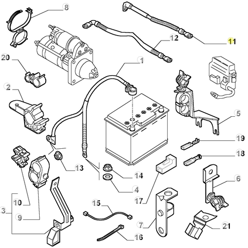 60691537 60667466 Alfa Romeo 156 battery cable