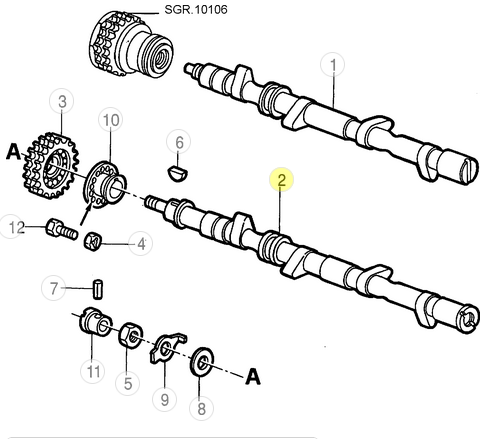 60513307 Alfa Romeo 164 / 75 Nockenwelle