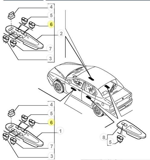 156036165 156032557 Alfa Romeo 156 Schalter Fensterheber