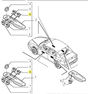 156036165 156032557 Alfa Romeo 156 Schalter Fensterheber