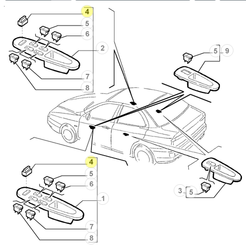 71713186 156016079 Alfa Romeo 156 Schalter Verriegelung Fens