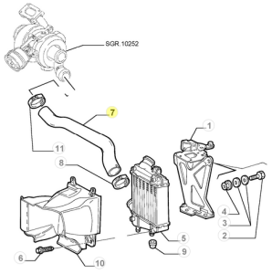 51735329 51718143 Alfa Romeo 147 Ladeluftschlauch