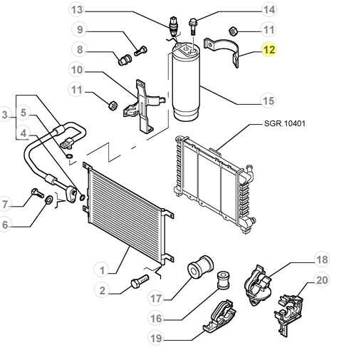 7780011 60813500 Alfa Romeo & Fiat/Lancia Schelle