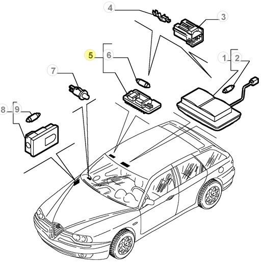 156036331 Alfa Romeo 156 Innenraumleuchte