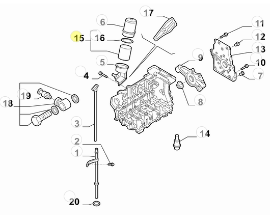 7087808 Fiat Linea Ölfilter
