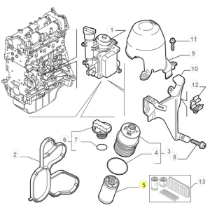 55238304 55197218 Alfa Romeo MiTo & Fiat/Lancia oil filter