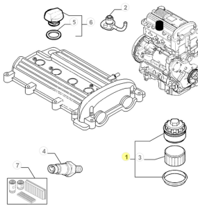 71739703 71752467 Alfa Romeo 159 / Brera / Spider & Fiat Croma Ölfilterdeckel (Preis je Stück)