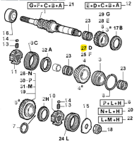 60800435 60800480 Alfa Romeo 164 Zahnrad Getriebe 4.Gang