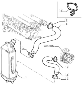 60668572 Alfa Romeo 166 charge air hose