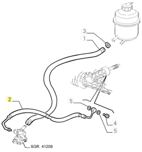60612058 60599512 Alfa Romeo 146 / 145 Hydraulikschlauch Lenkung