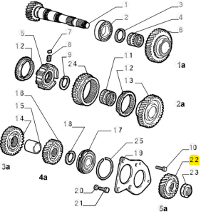 7739945 60809887 Alfa Romeo 164 Getrieberad 5.Gang